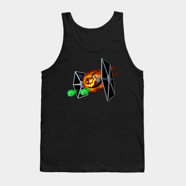 Tie Fighter Pumpkin Tank Top by Galactee 99